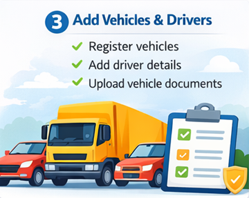 Legg til kjøretøy og sjåfører i ExusTrans med lastekapasitet, lasteromsmål og ADR-status